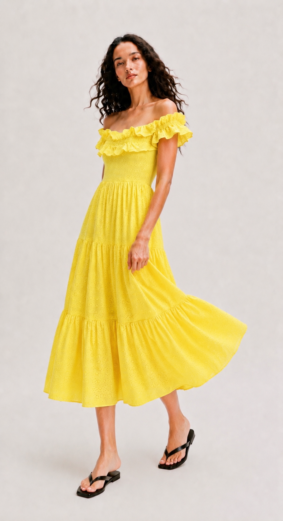 YELLOW SCHIFFILI MAXI DRESS
