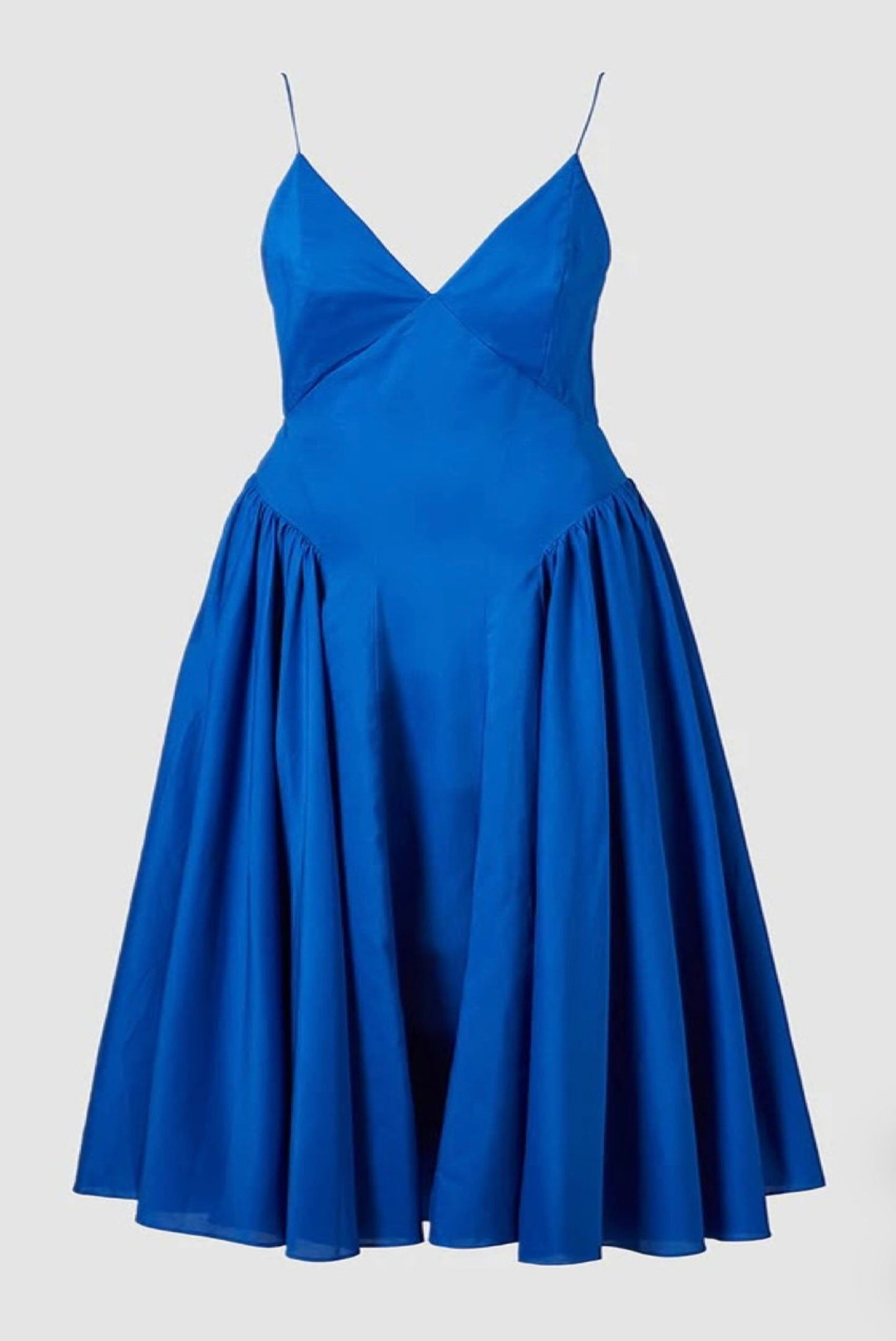 BLUE MAXI DRESS IN CREPE