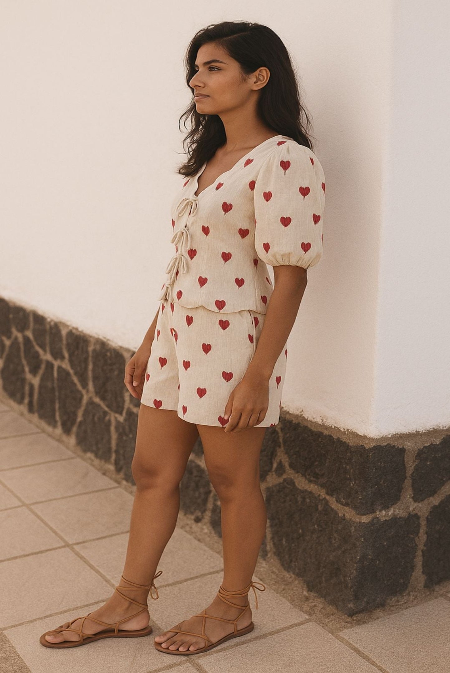 EMBROIDERED HEART CO-ORD SET