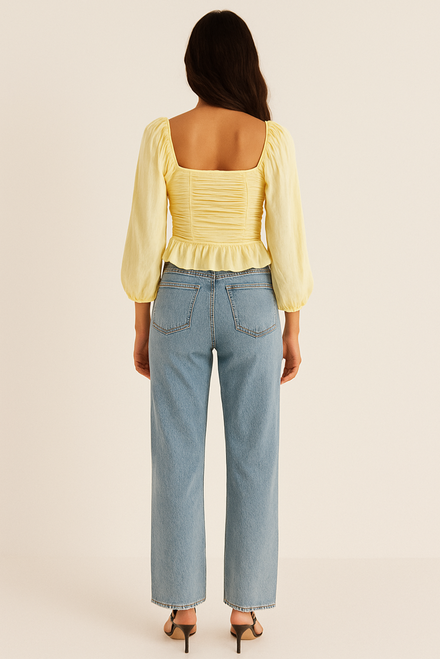 SILK TOP WITH RUFFLE DETAILING