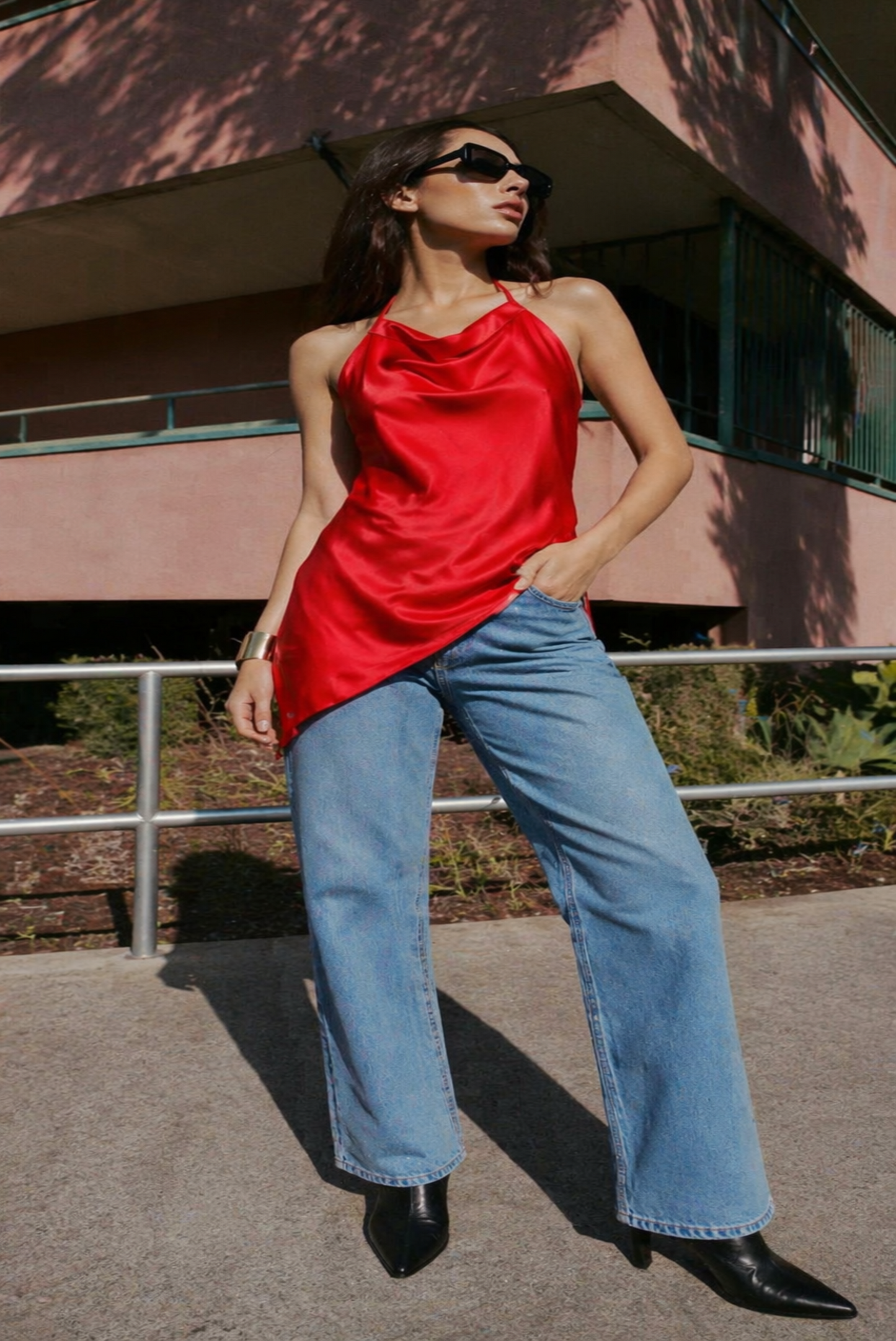 RED SILK TOP