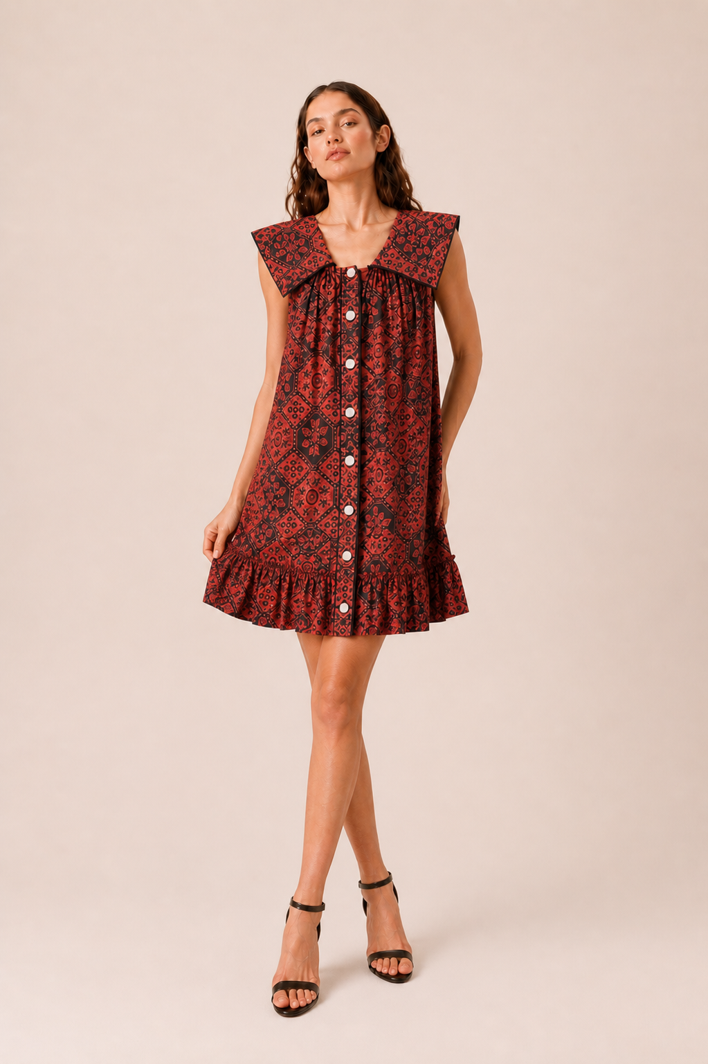 PRINTED SHIRT DRESS