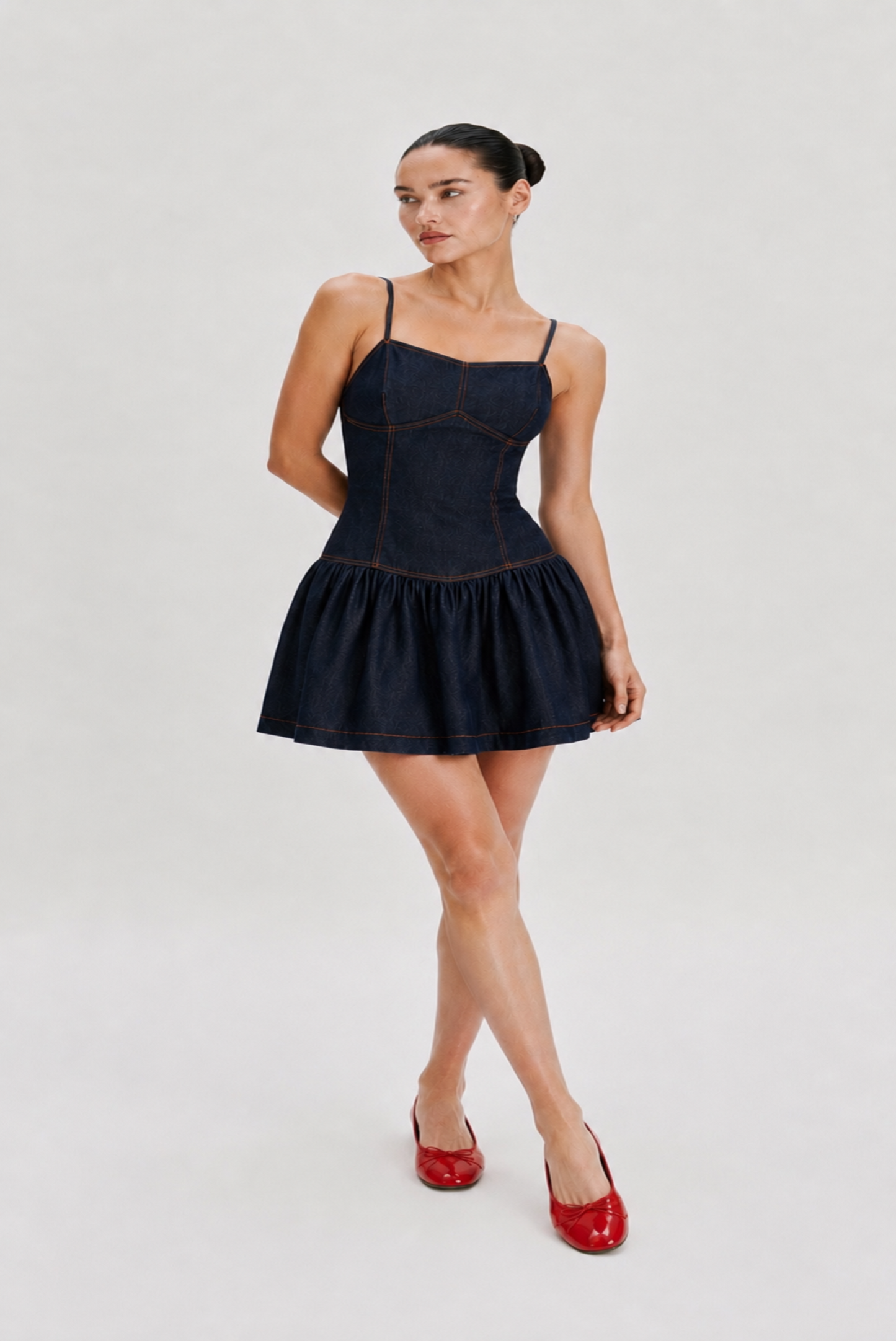 SHORT DENIM DRESS