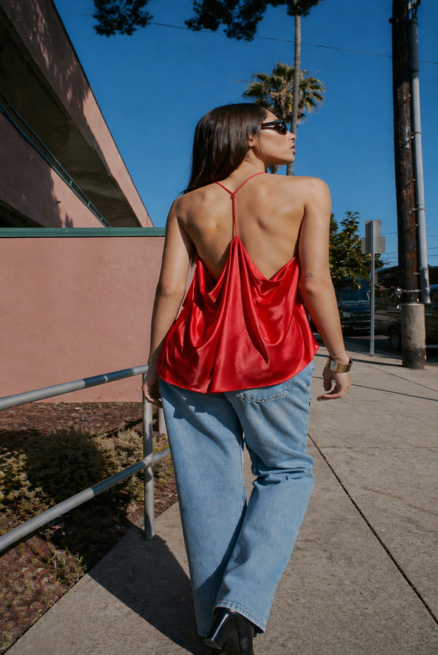 RED SILK TOP