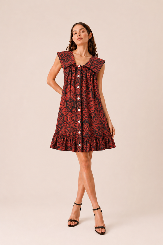 PRINTED SHIRT DRESS