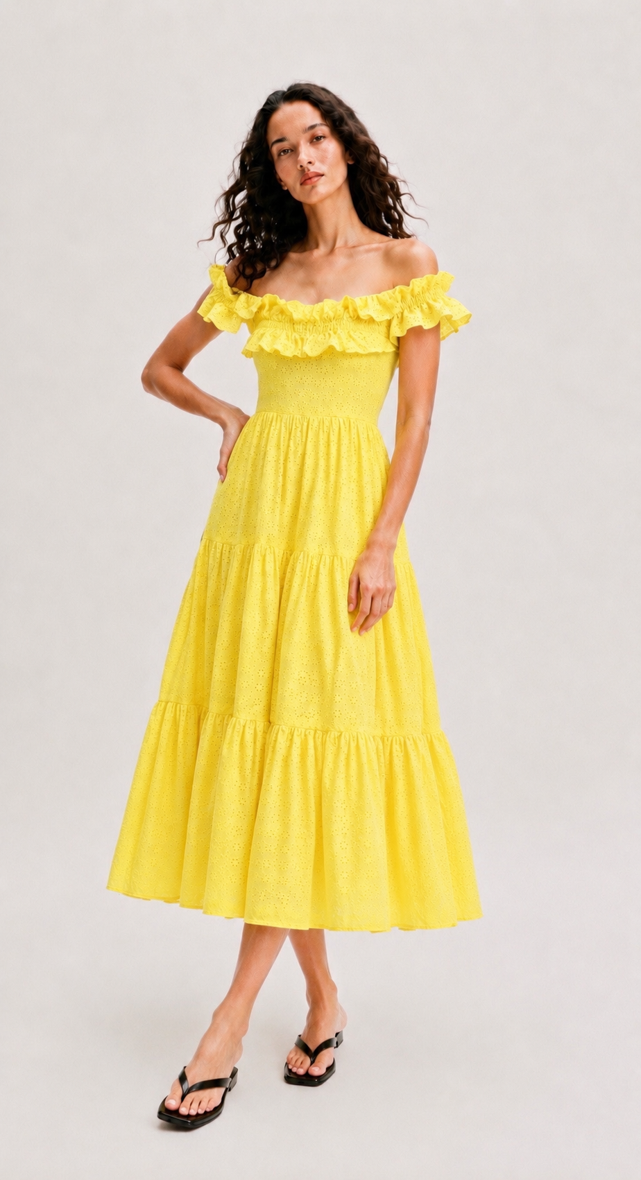 YELLOW SCHIFFILI MAXI DRESS