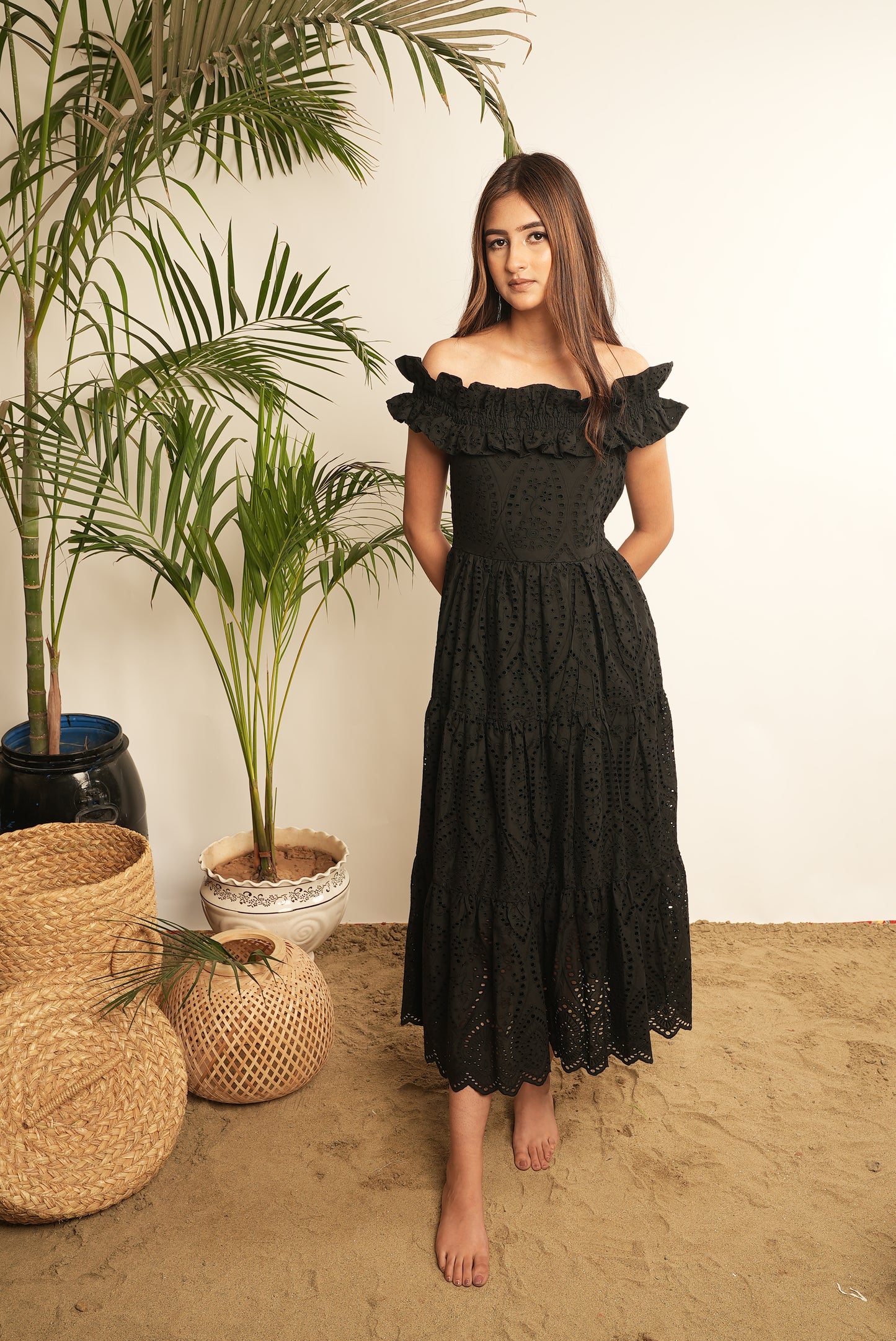 SCHIFFLI MAXI DRESS