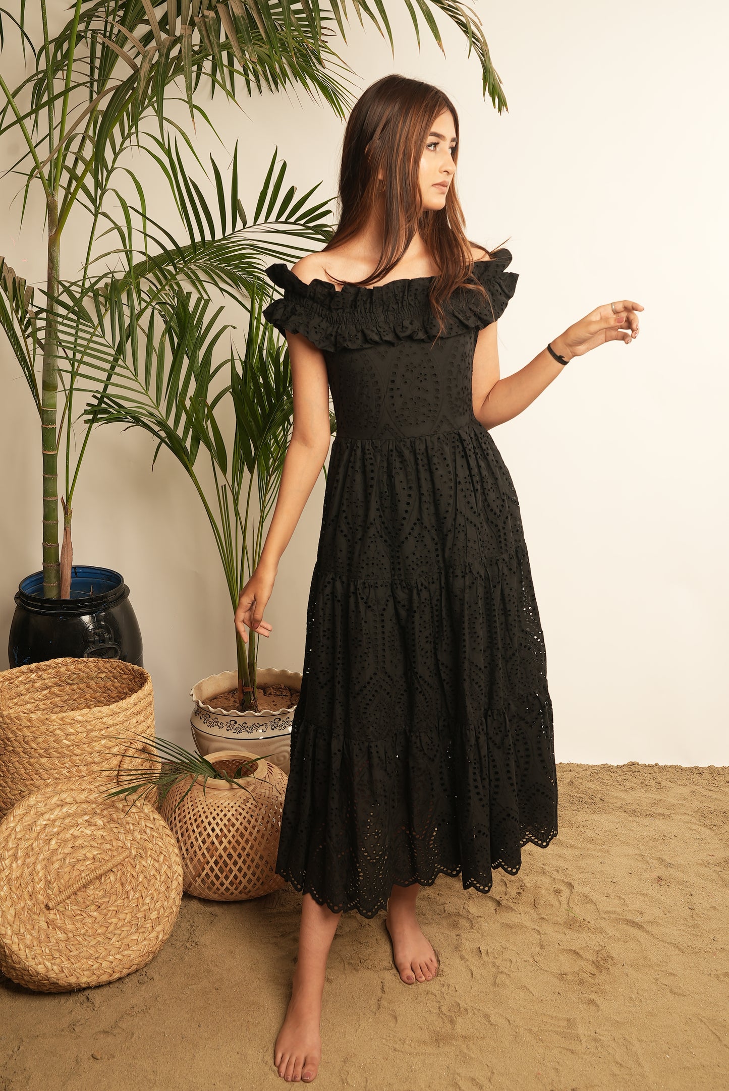 SCHIFFLI MAXI DRESS