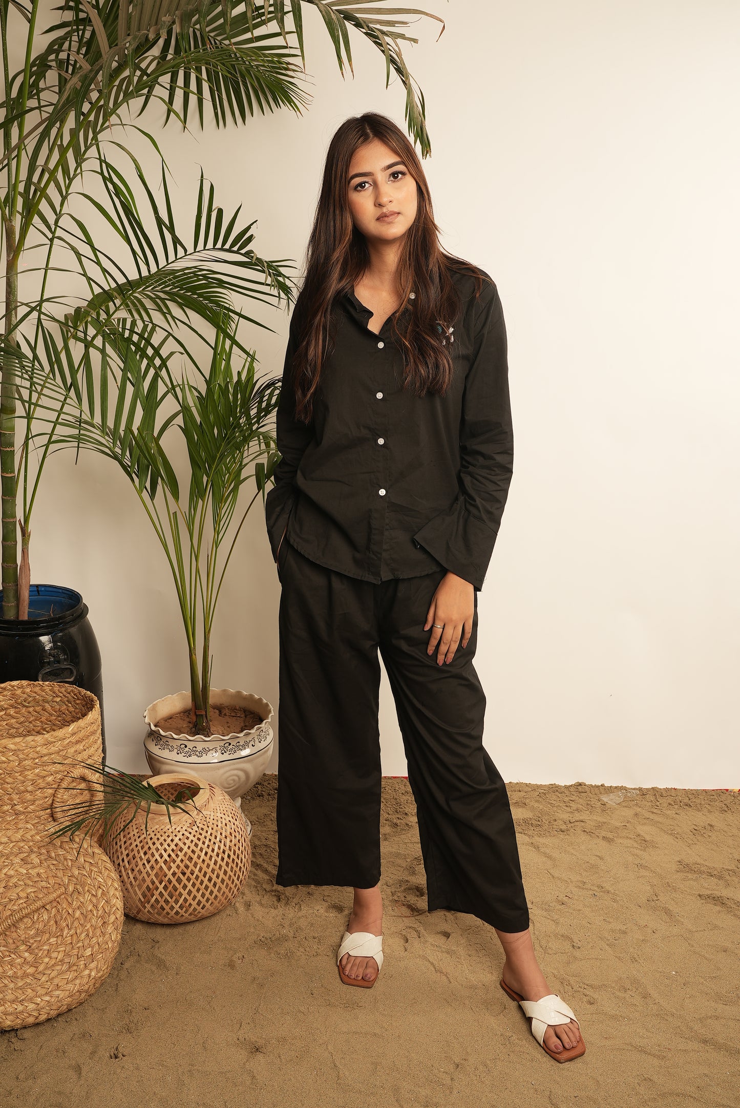 Black Shirt and pants co-ord set