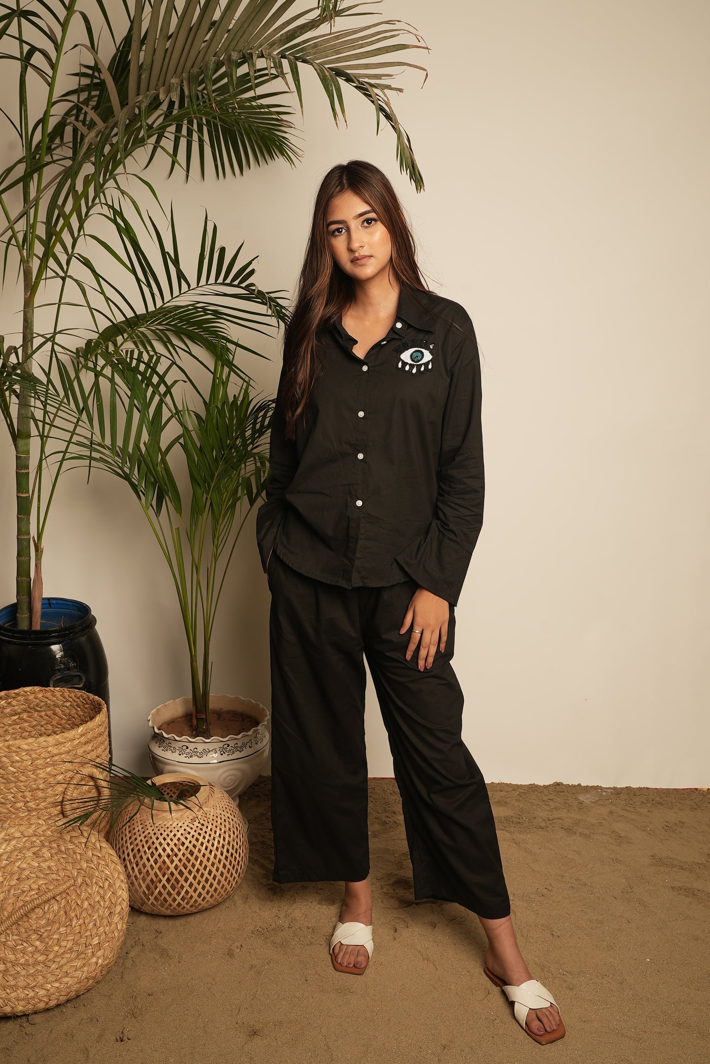 Black Shirt and pants co-ord set