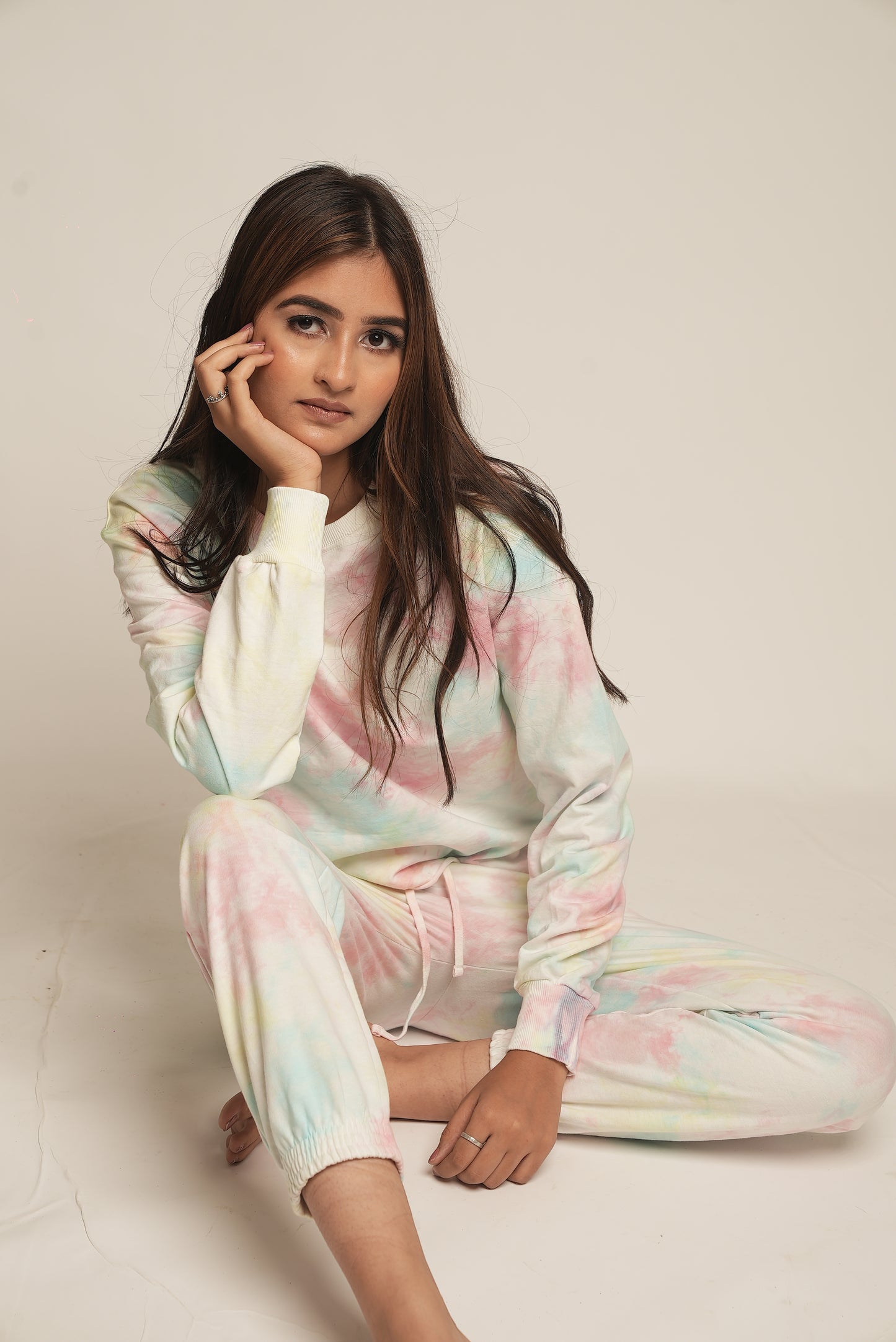 TIE AND DYE COTTON LOUNGE WEAR SET