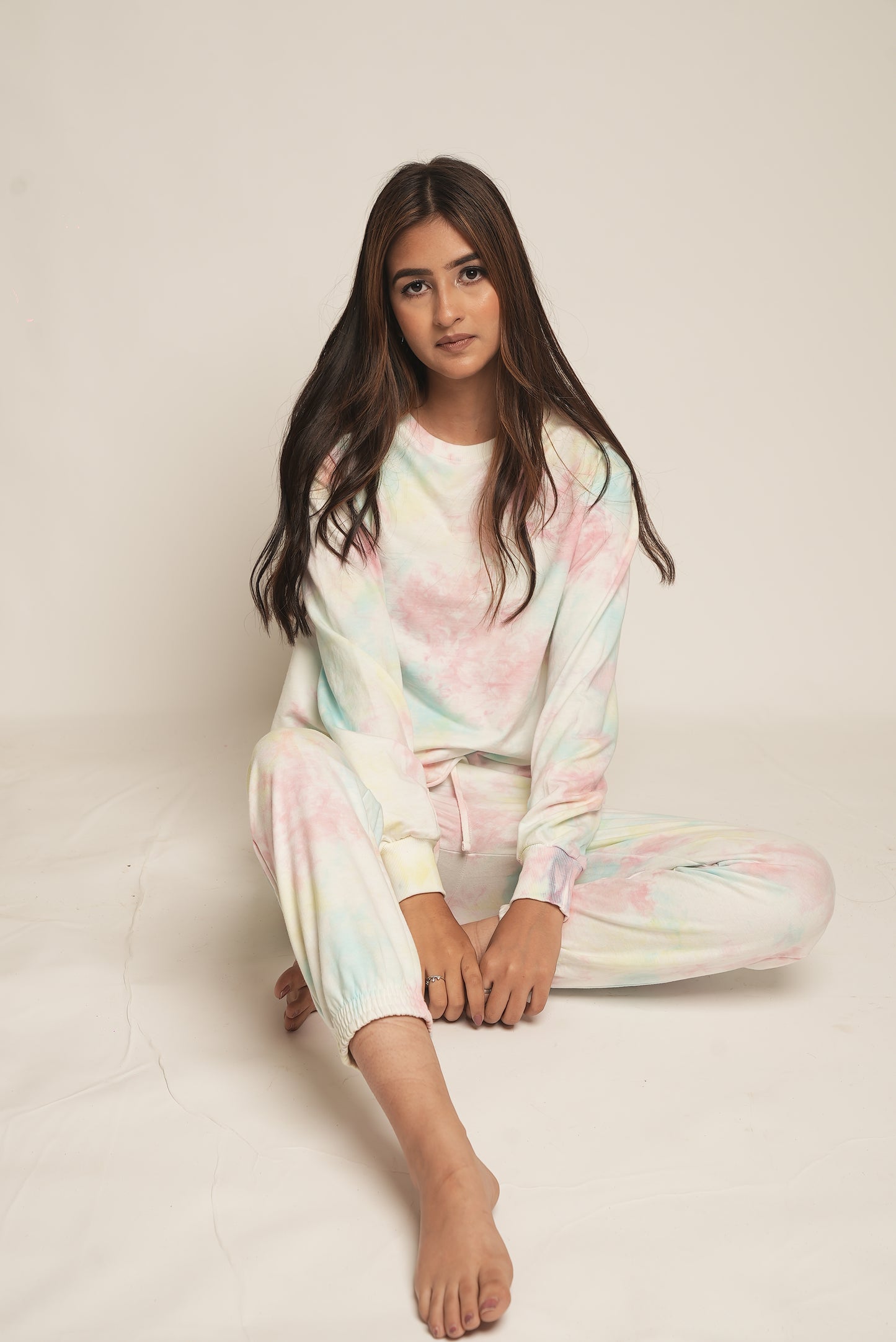 TIE AND DYE COTTON LOUNGE WEAR SET