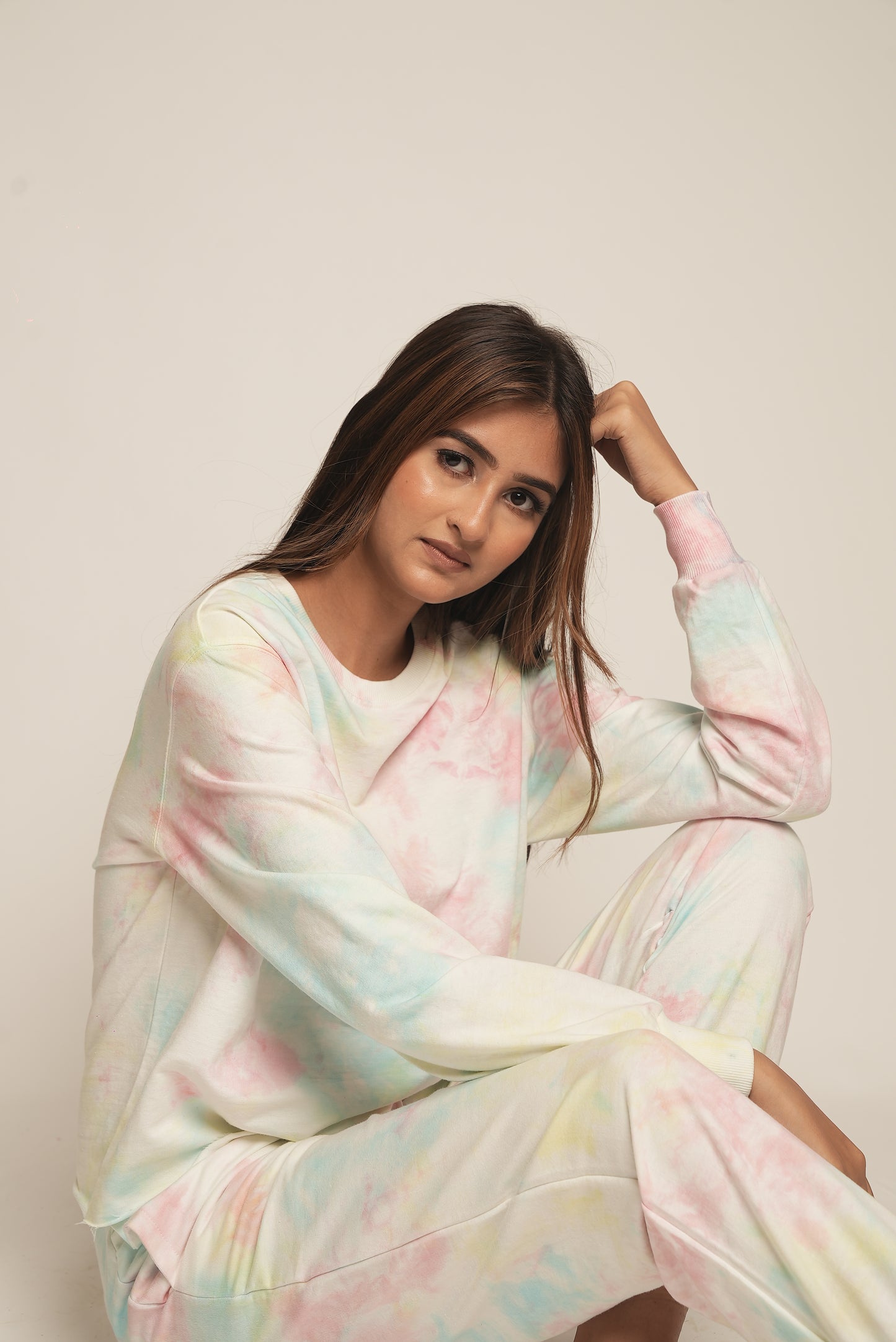 TIE AND DYE COTTON LOUNGE WEAR SET