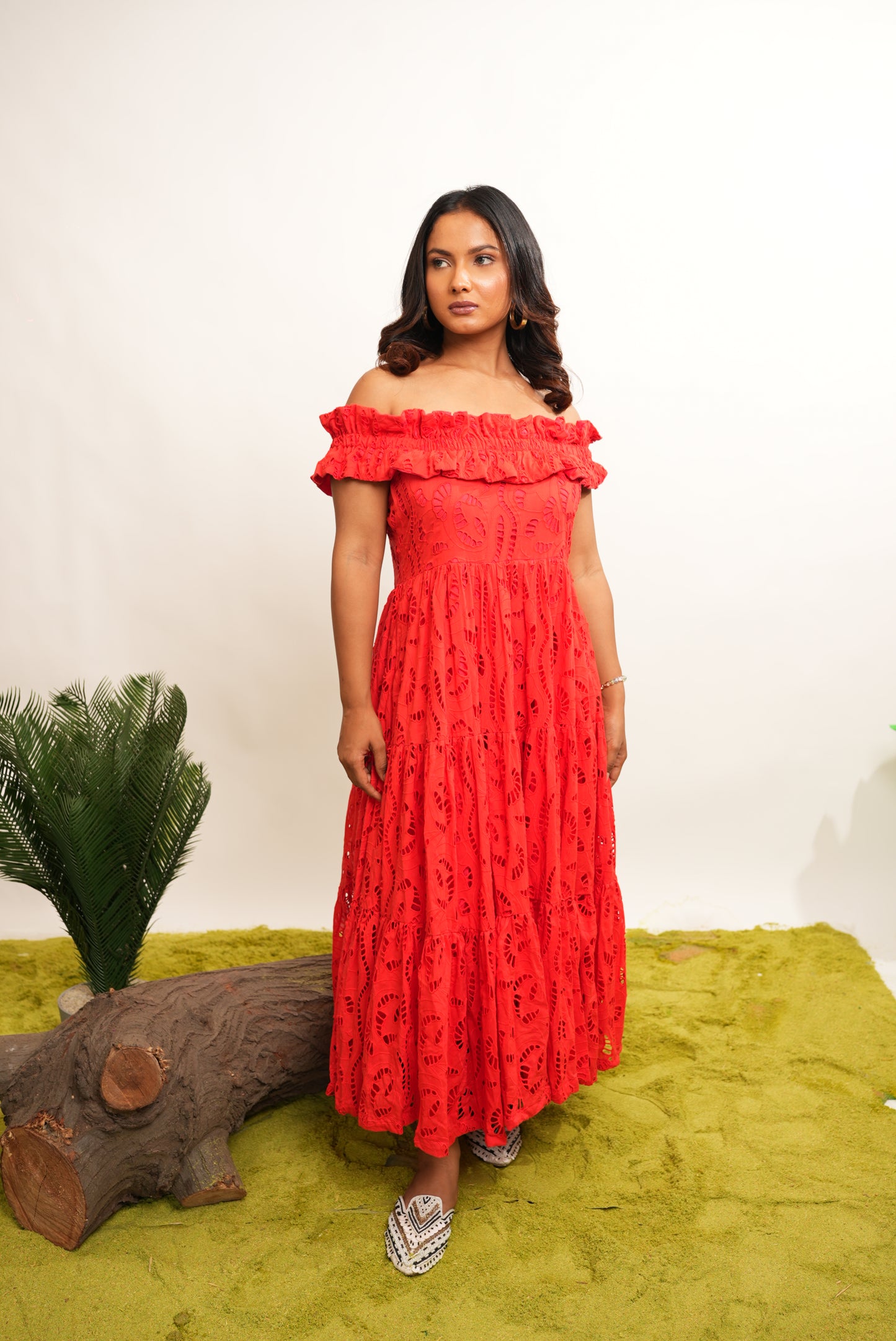 SCHIFFLI MAXI DRESS