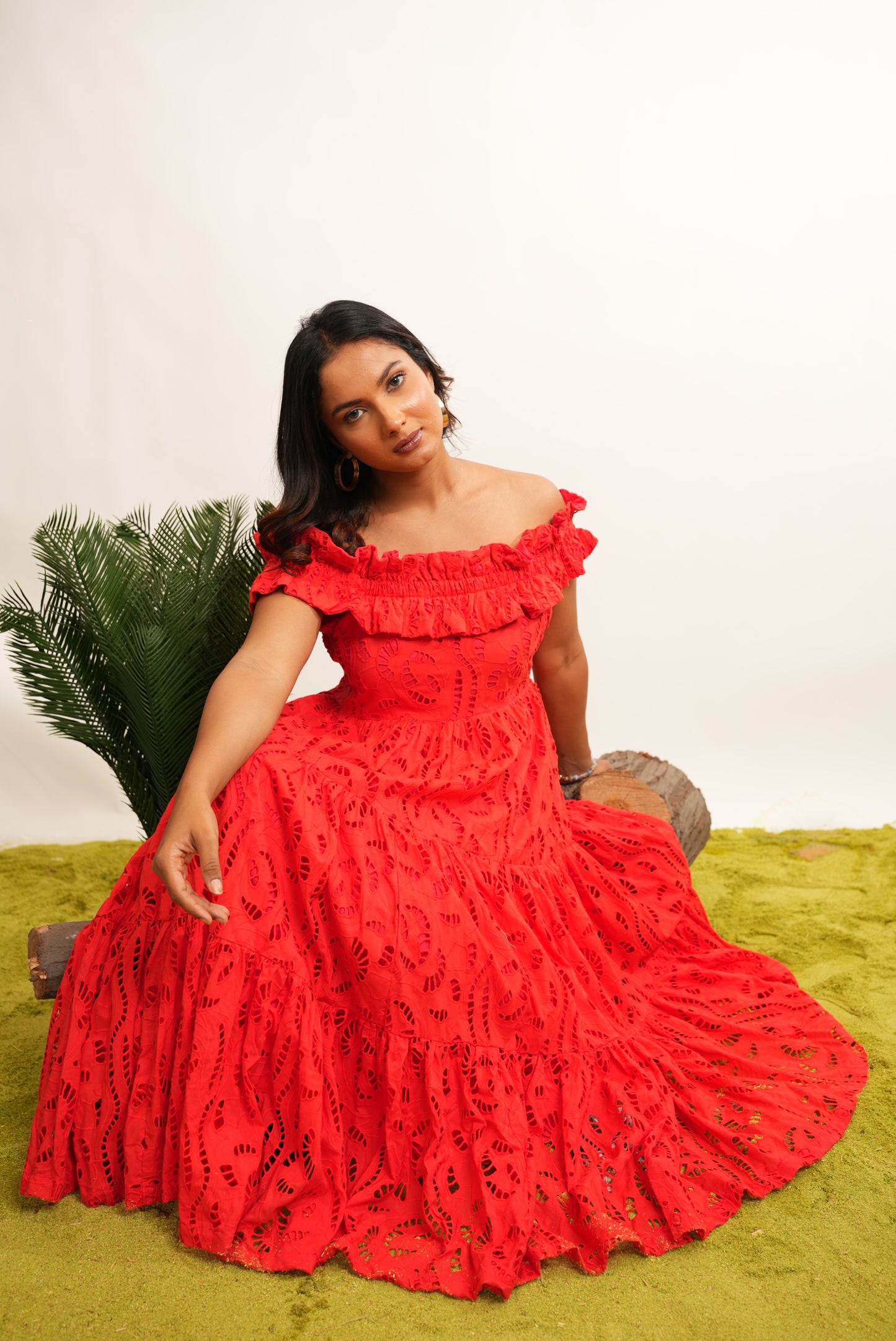 SCHIFFLI MAXI DRESS