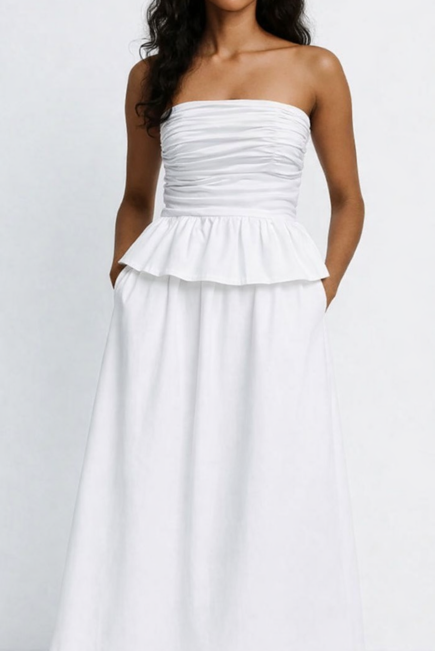 WHITE TOP AND SKIRT SET