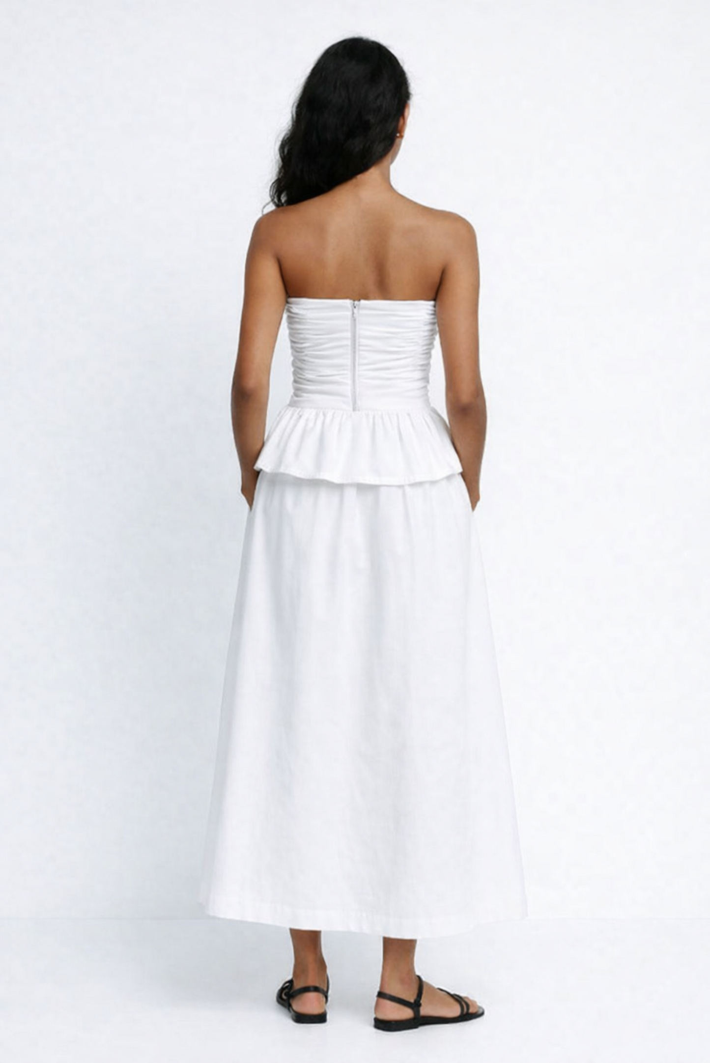 WHITE TOP AND SKIRT SET