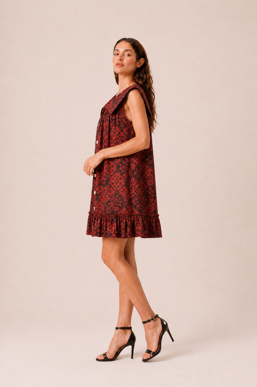 PRINTED SHIRT DRESS