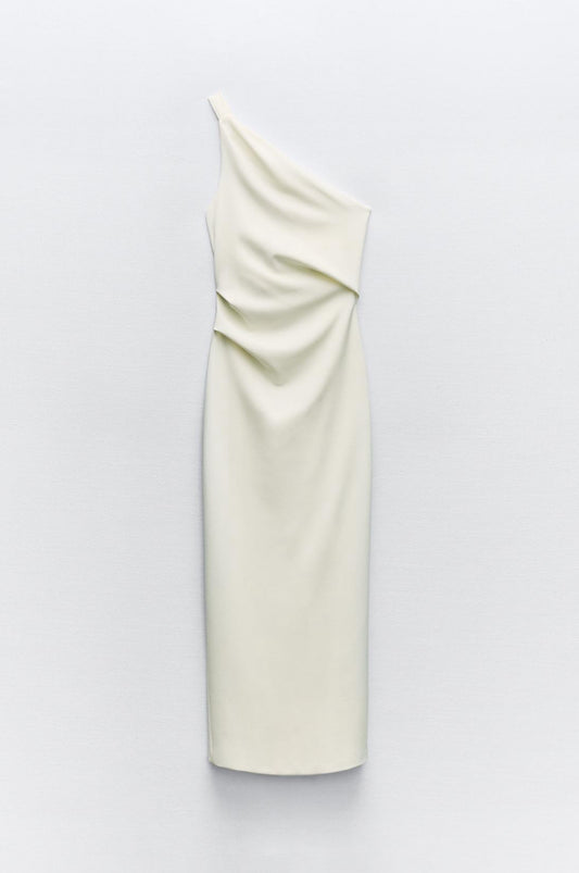 ASYMMETRIC MIDI DRESS