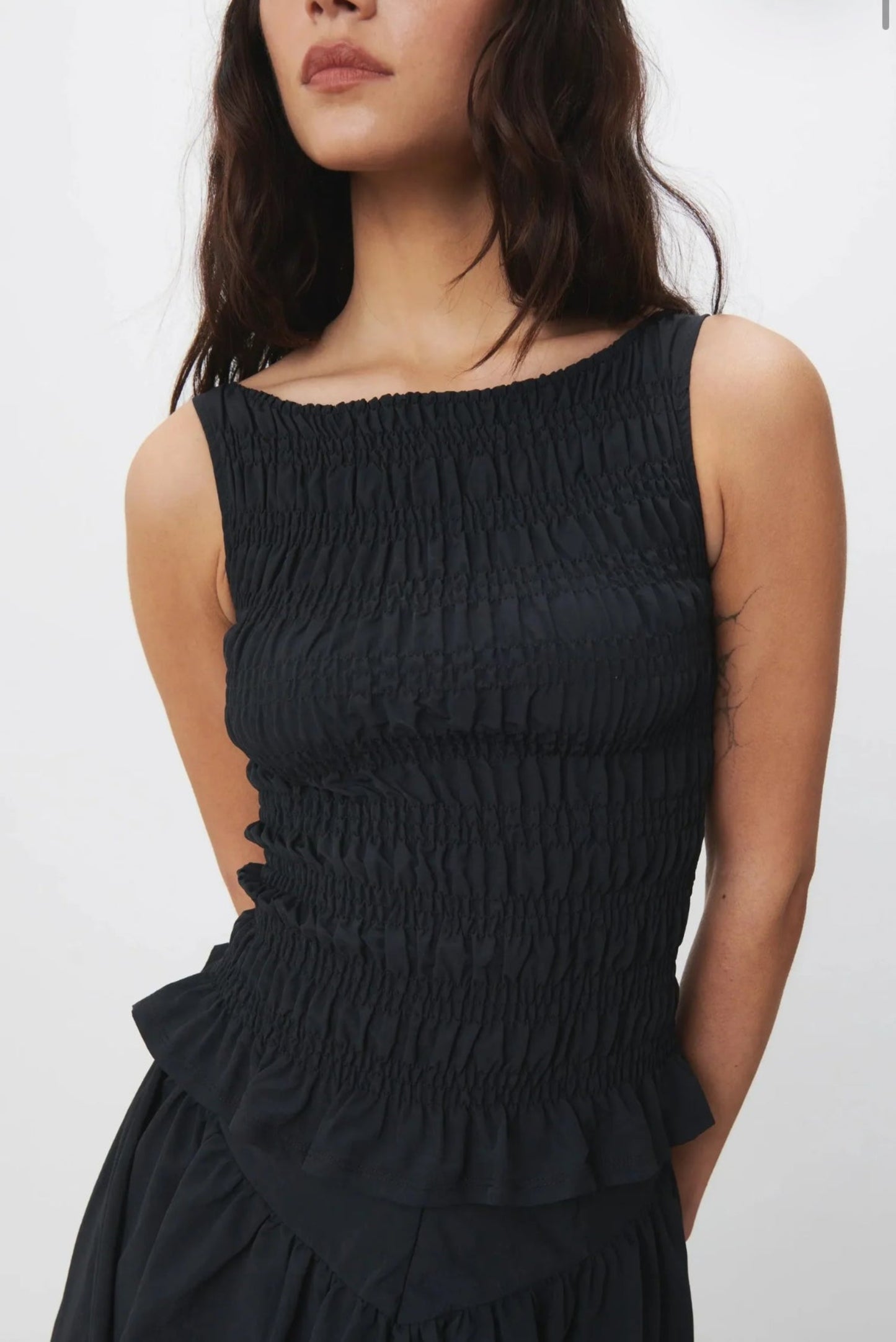 DEBA MIDI SKIRT AND TOP IN BLACK