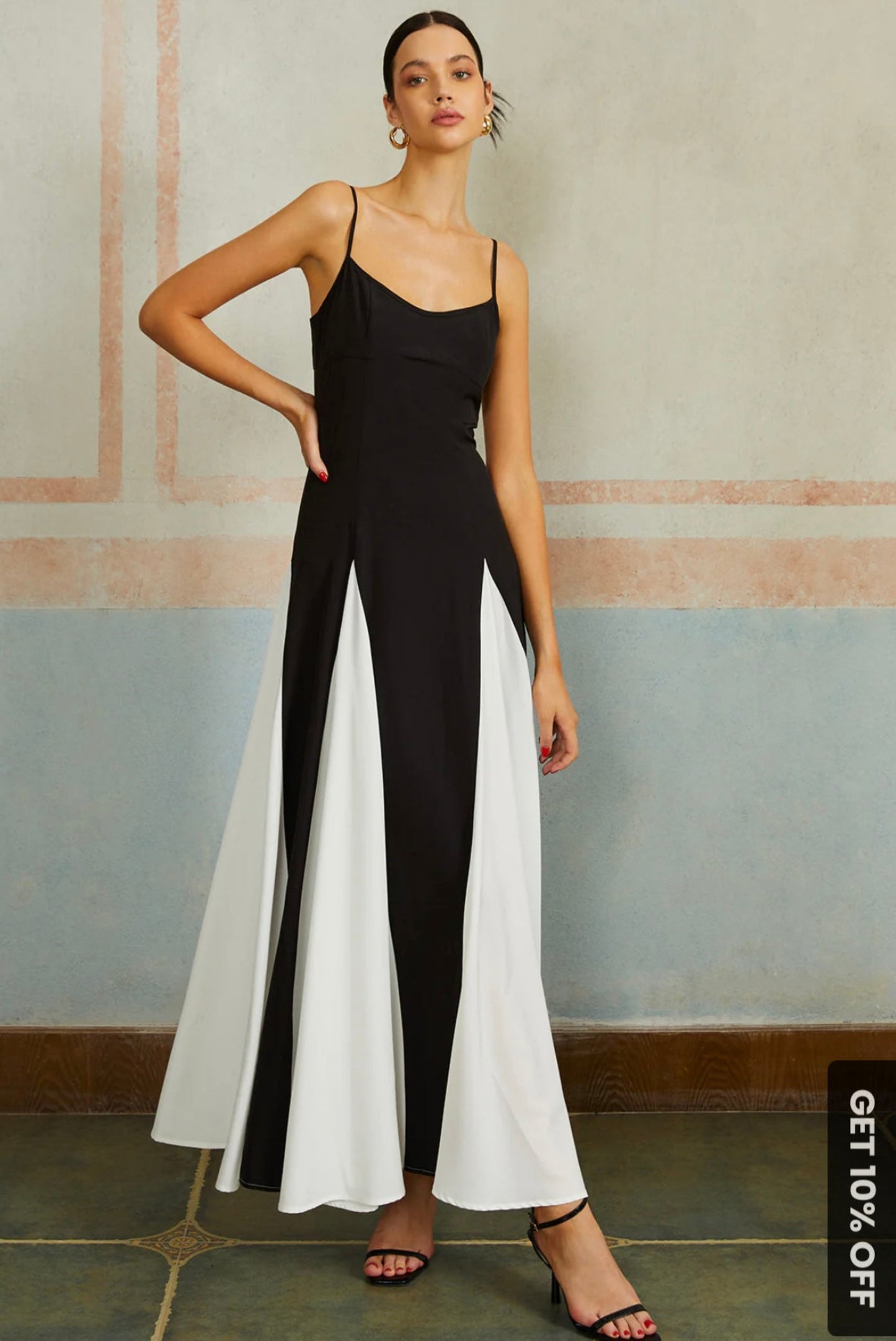 CONTRAST PANEL DRESS