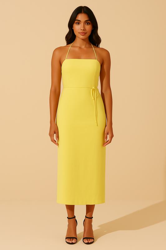 BUTTER YELLOW STRAIGHT DRESS
