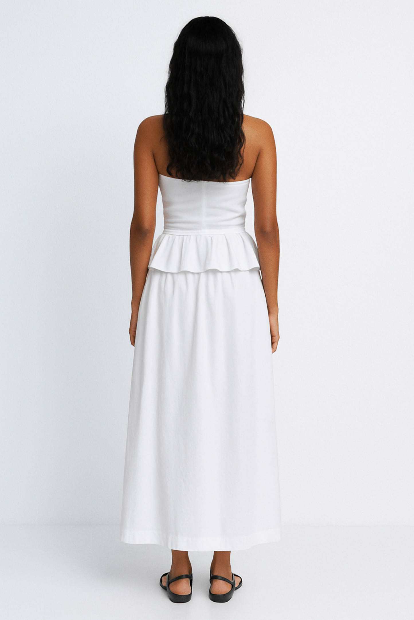 WHITE TOP AND SKIRT SET