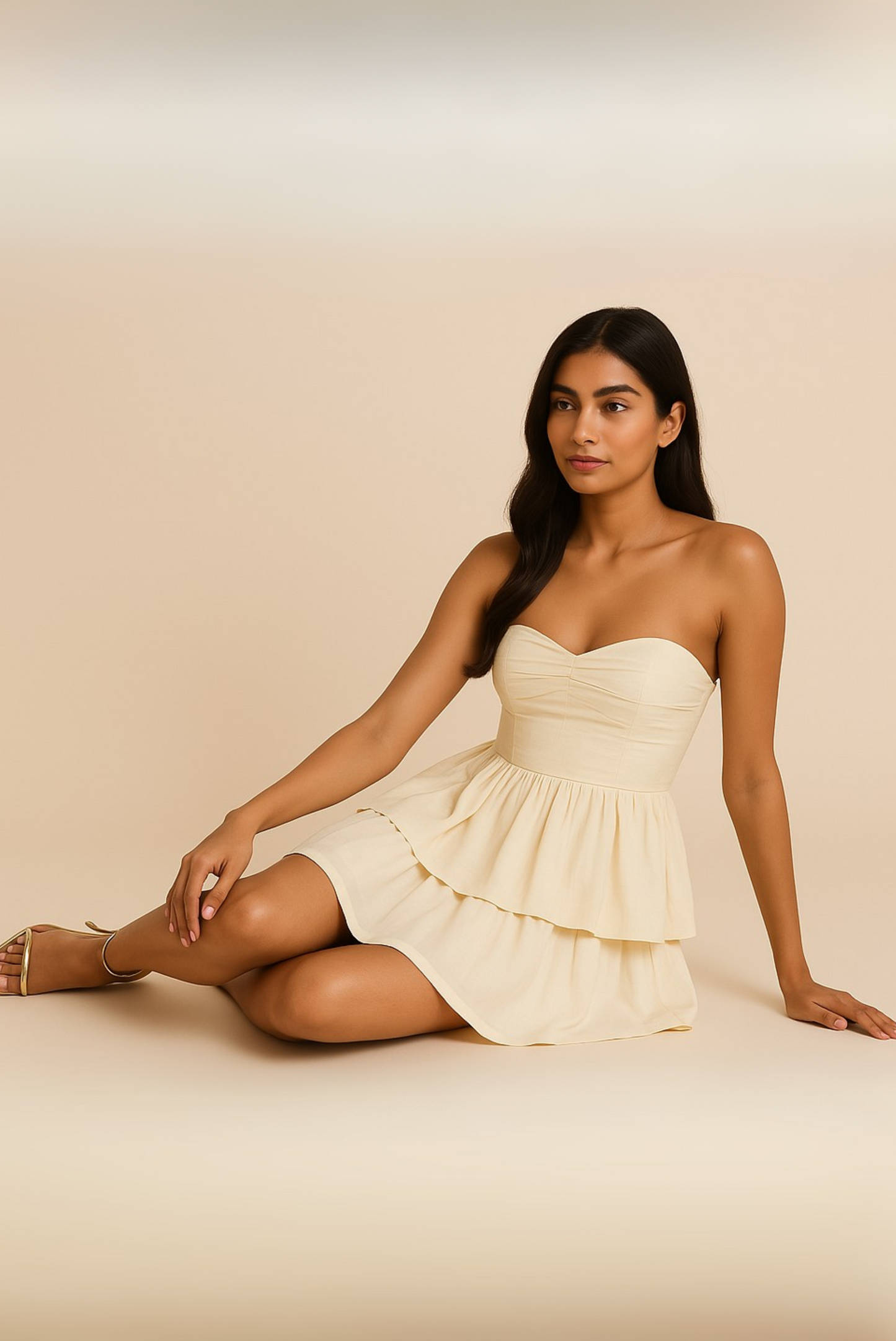 FLARED BANDEAU DRESS